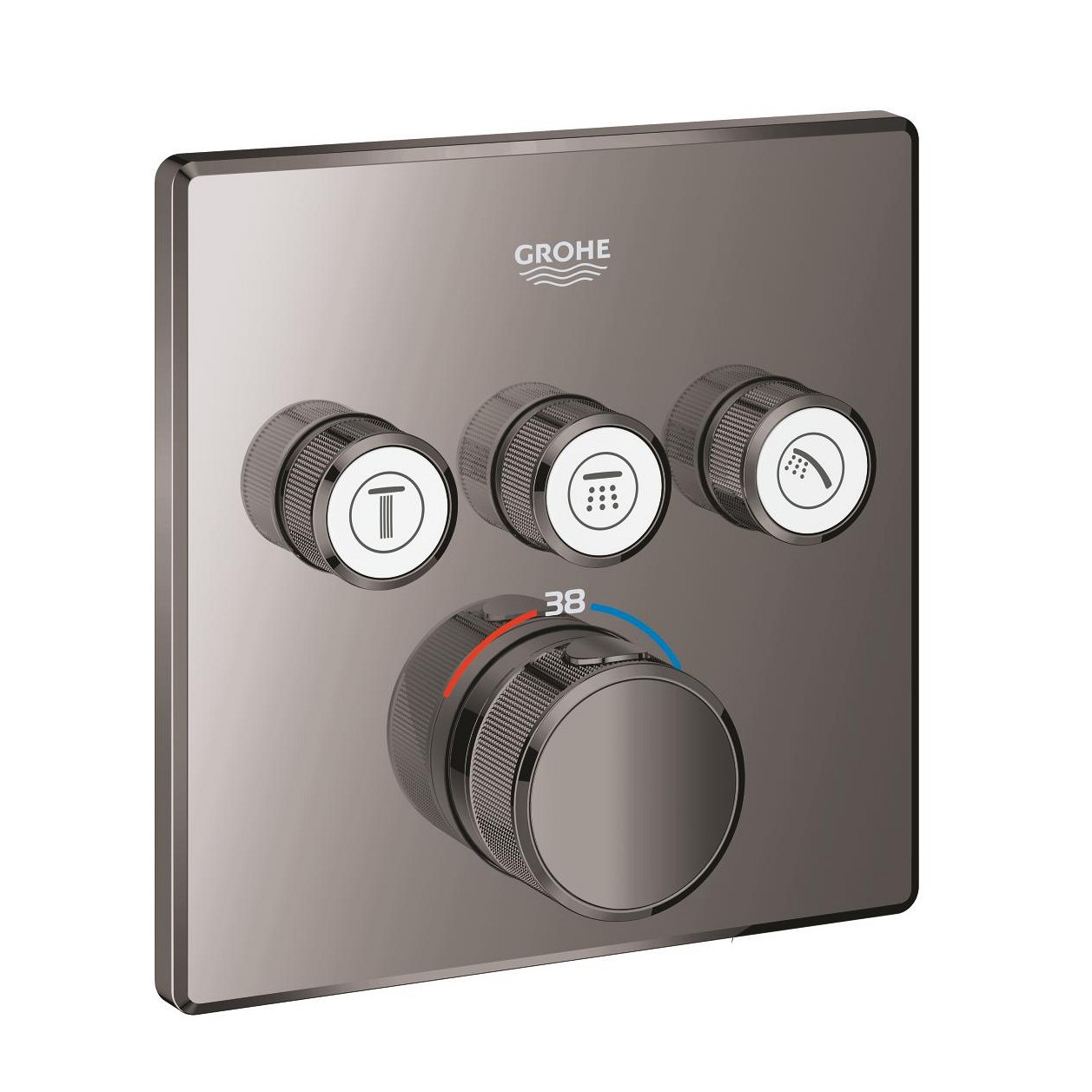 Mặt điều khiển sen tắm ổn nhiệt Grohtherm SmartControl vuông 3 chế độ GROHE 29126000