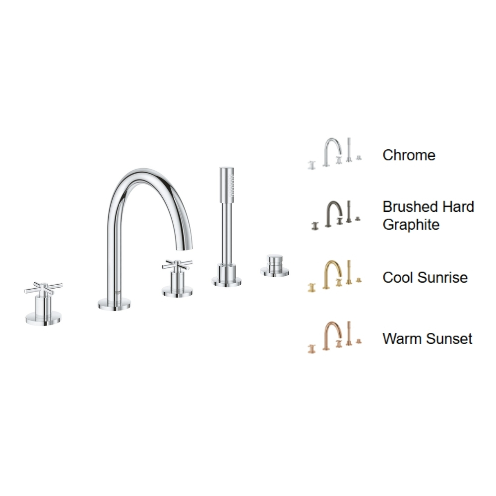 Vòi bồn tắm 5 lỗ Atrio Grohe 19923003 - 2