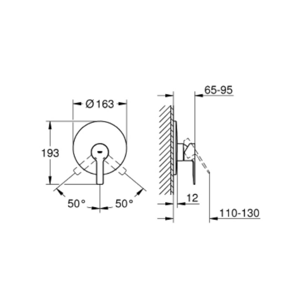 Van điều chỉnh nóng lạnh Lineare GROHE 19296001 - 2