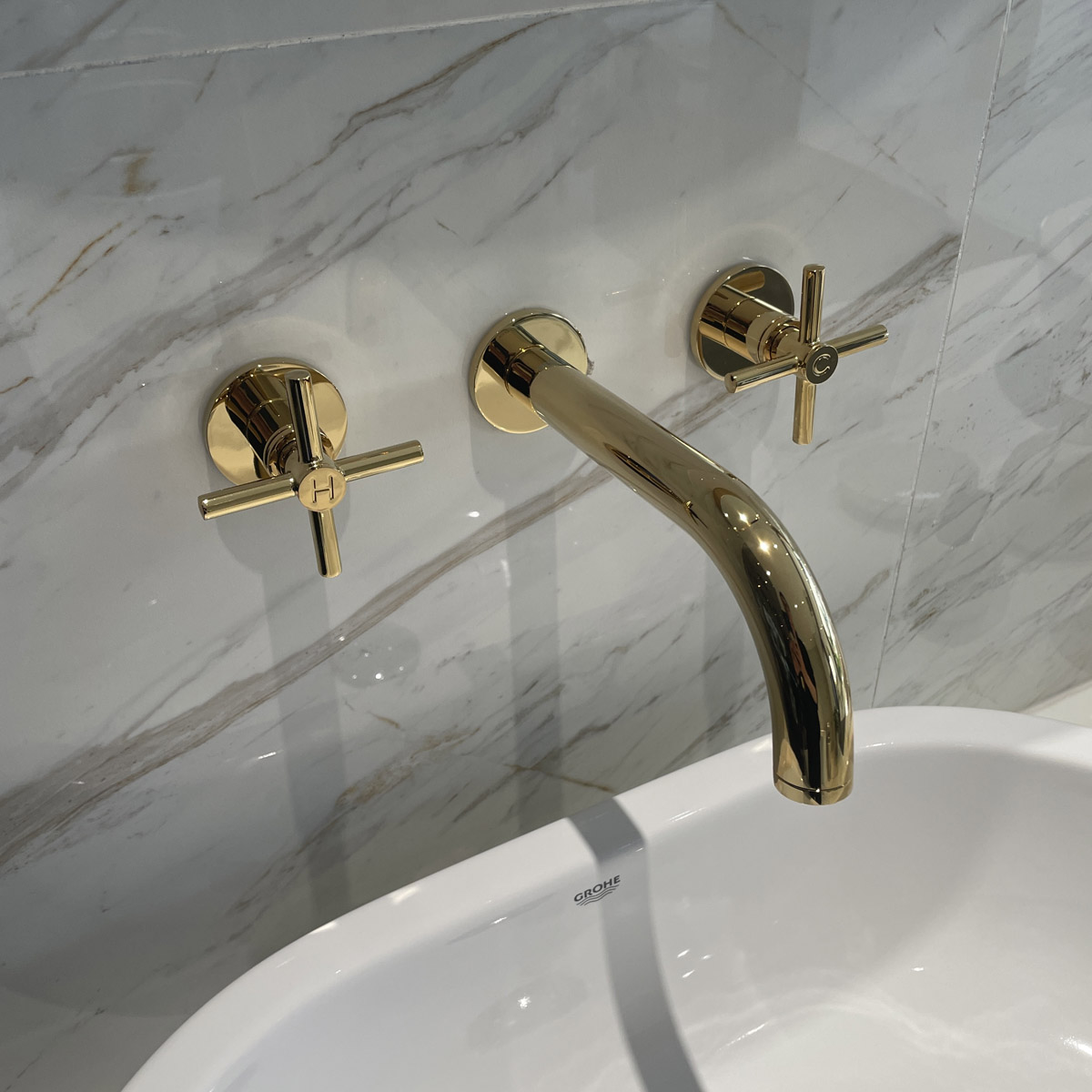Vòi gắn tường 3 lỗ nóng lạnh Atrio GROHE 20164003 - 13