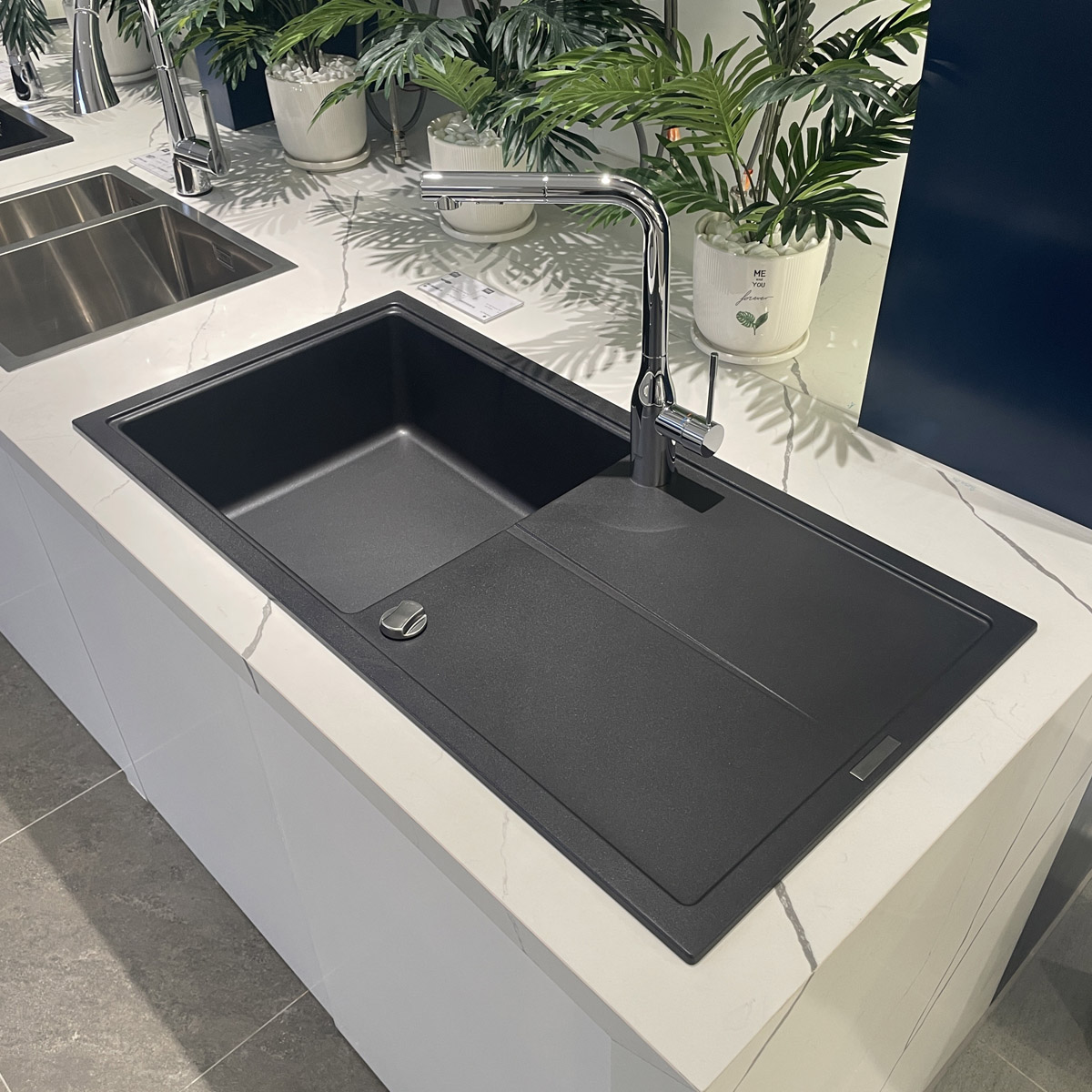 Chậu rửa chén 1 hộc Composite cánh trái K400 GROHE 31641AP0 - 5
