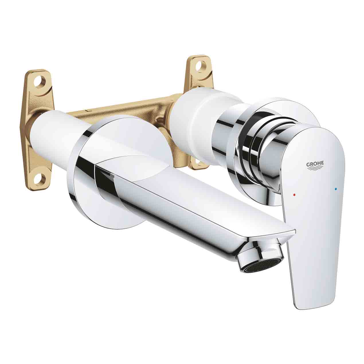 Vòi chậu gắn tường nóng lạnh 2 lỗ BauEdge GROHE 20474001 - 7