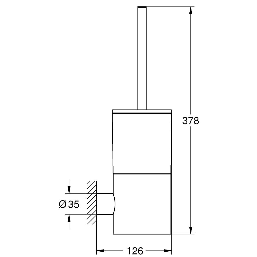 Bộ cọ cầu gắn tường Atrio GROHE 40314003 - 10