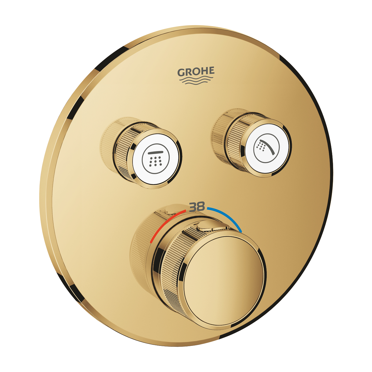 Mặt điều khiển sen tắm ổn nhiệt Grohtherm SmartControl tròn 2 chế độ GROHE 29119000 - 8