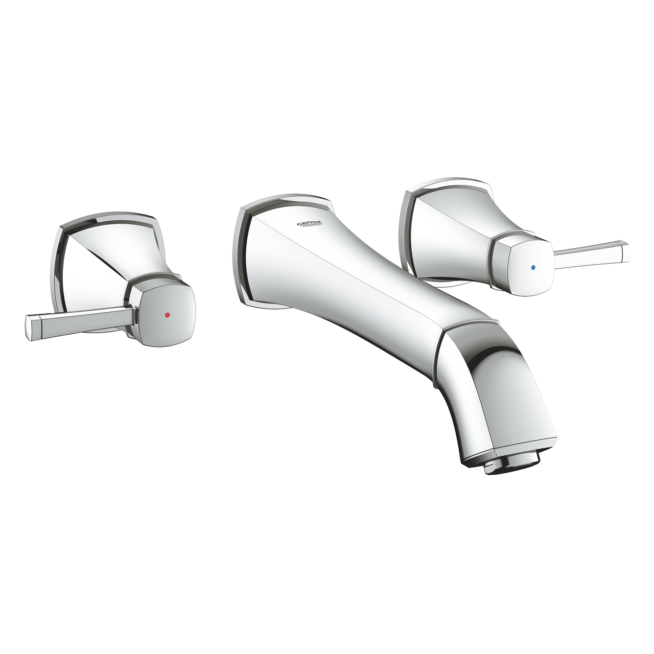 Vòi chậu nóng lạnh gắn tường 3 lỗ Grandera GROHE 20415000 - 4