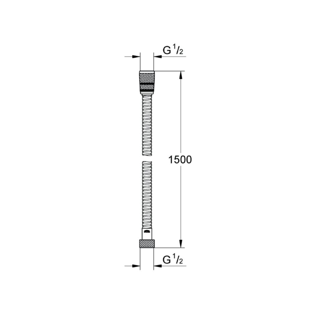 Dây sen kim loại Rotaflex Metal Longlife 1500mm GROHE 28417EN0 - 2