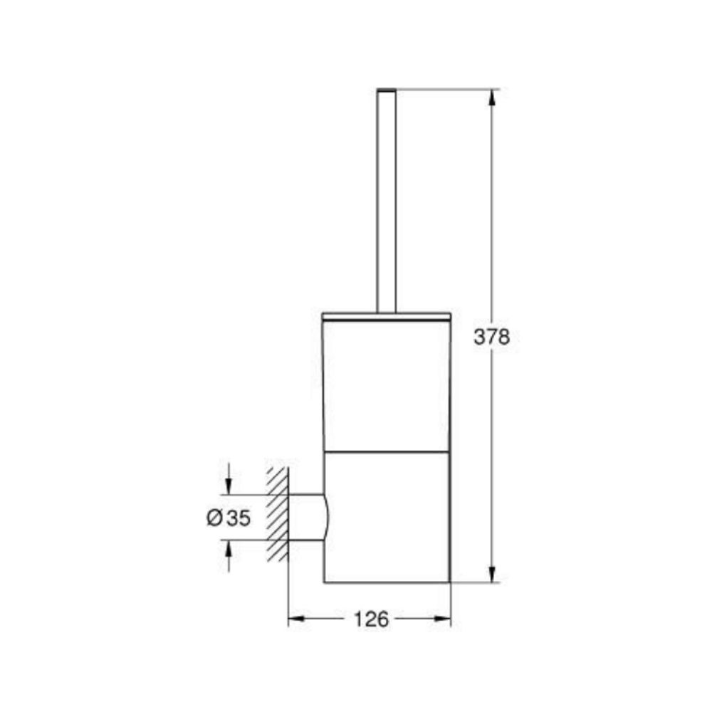 Bộ cọ cầu gắn tường Atrio GROHE 40892000 - 3