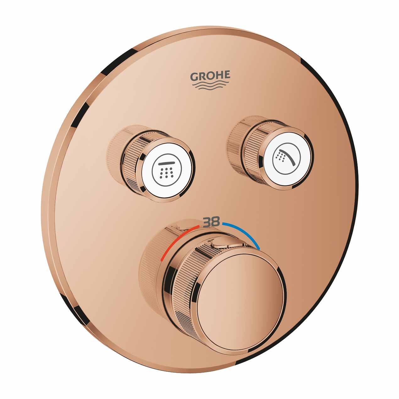 Mặt điều khiển sen tắm ổn nhiệt Grohtherm SmartControl tròn 2 chế độ GROHE 29119000