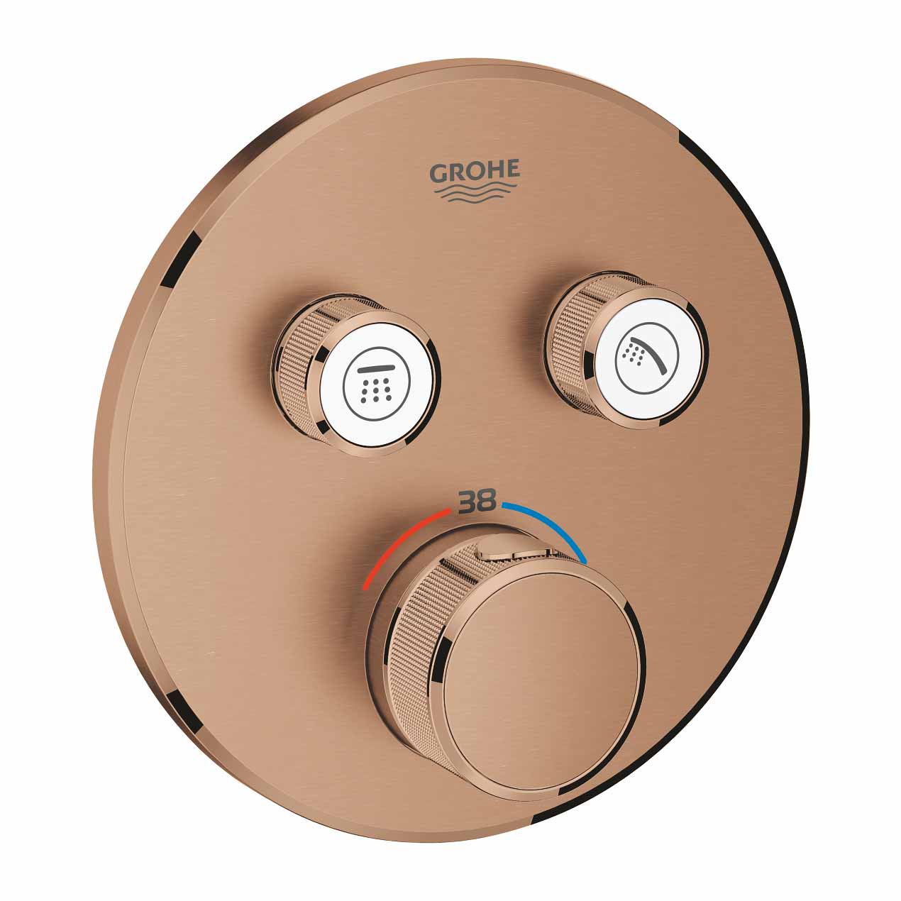 Mặt điều khiển sen tắm ổn nhiệt Grohtherm SmartControl tròn 2 chế độ GROHE 29119000