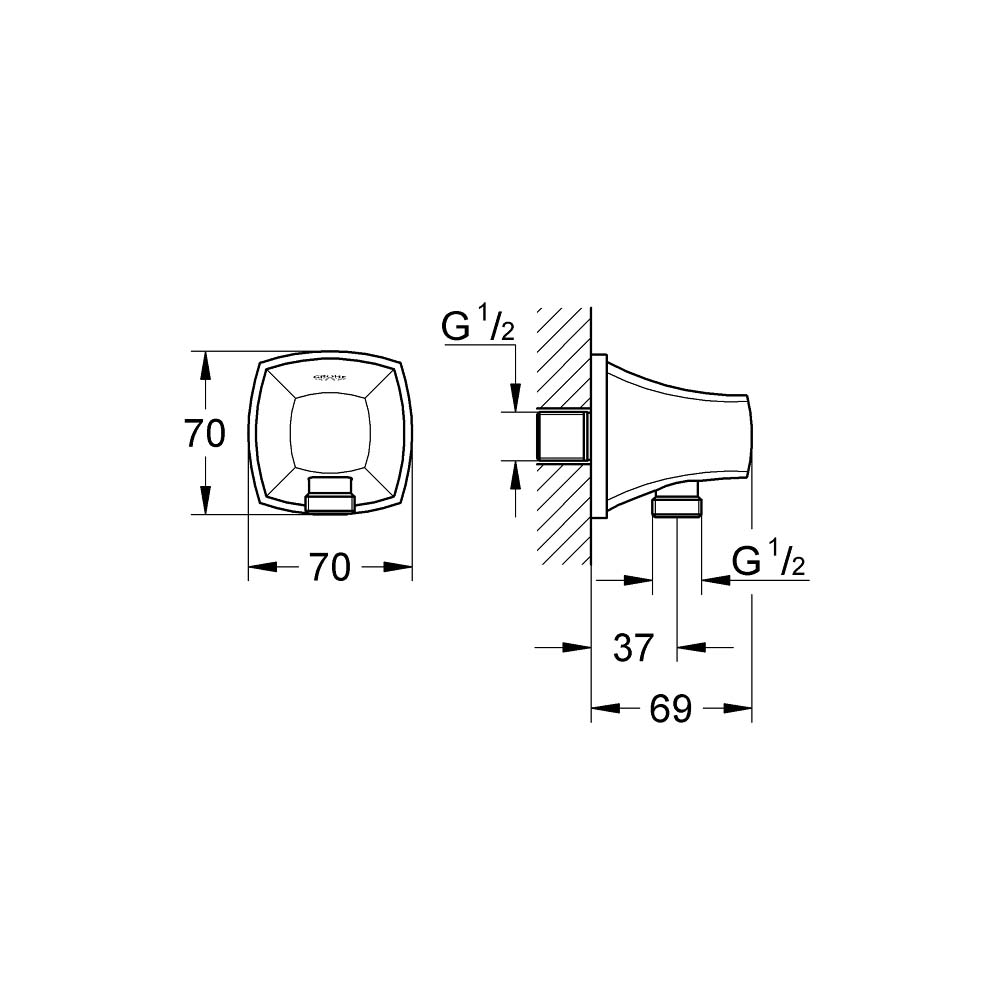 Cút nối sen Grandera GROHE 27970IG0 - 3