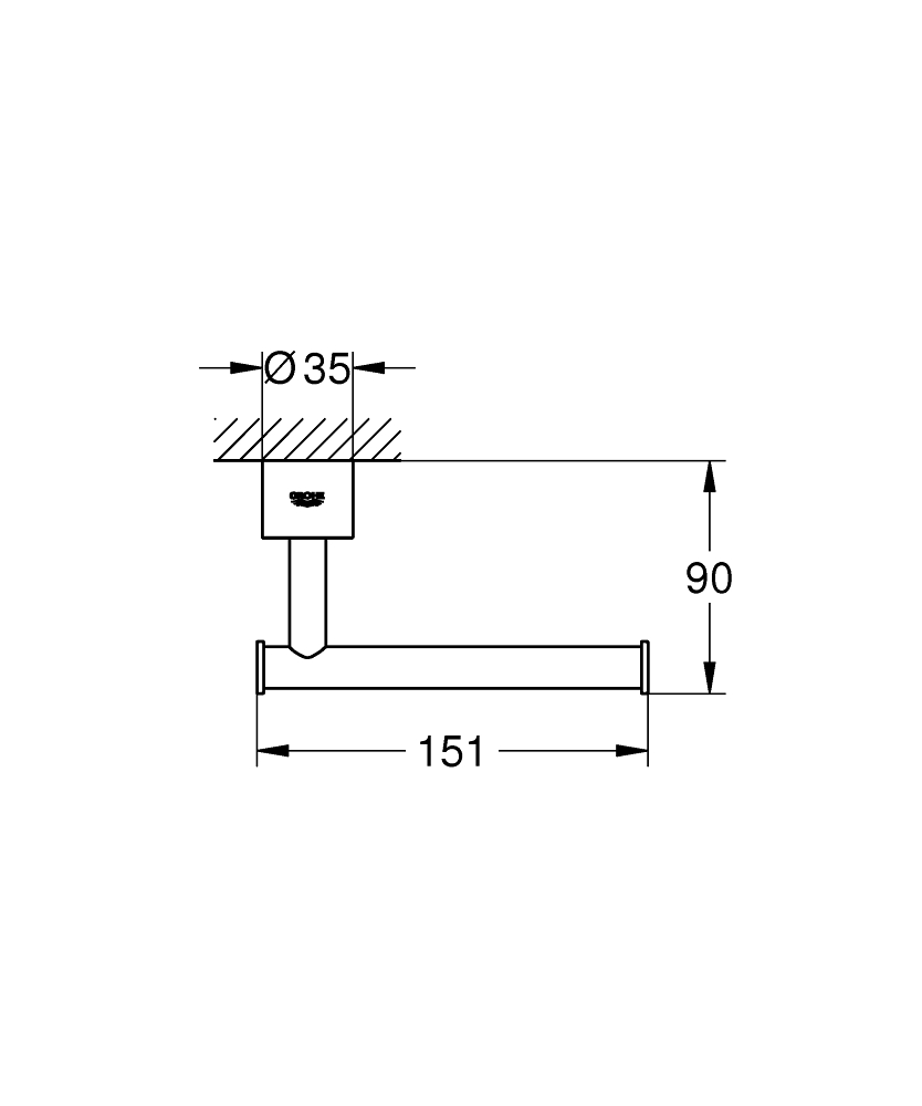 Móc treo giấy Atrio GROHE 40313003