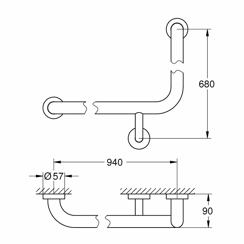 Thanh tay vịn Essentials GROHE 40797001