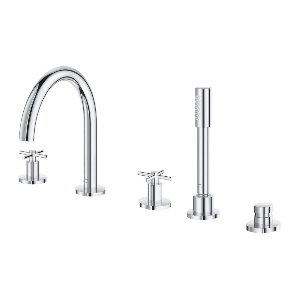 Vòi bồn tắm 5 lỗ nóng lạnh kèm tay sen Atrio GROHE 29408000 - 4
