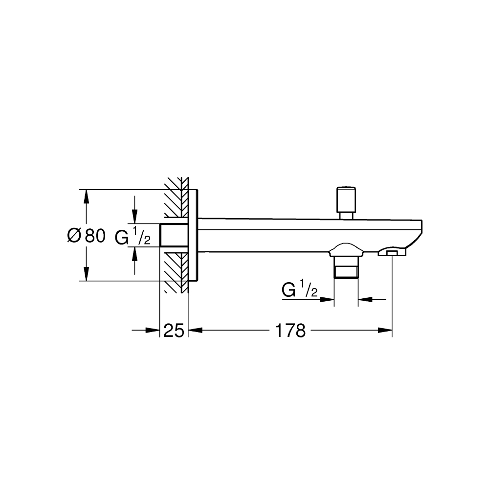 Củ sen tắm Bau Contemporary GROHE 13390000 - 2