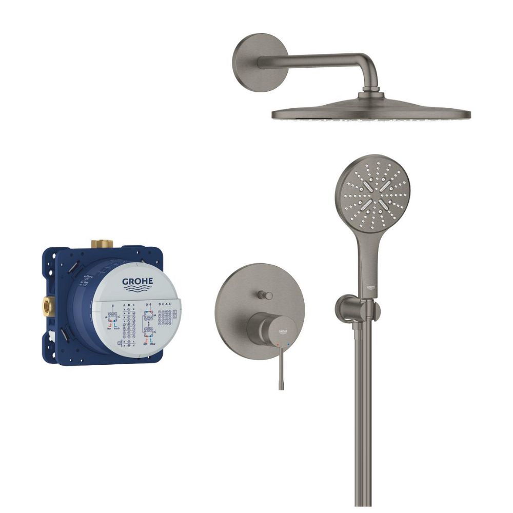 Bộ sen tắm âm tường ổn nhiệt tròn Essence 2 đường nước GROHE 25287AL0 - 4