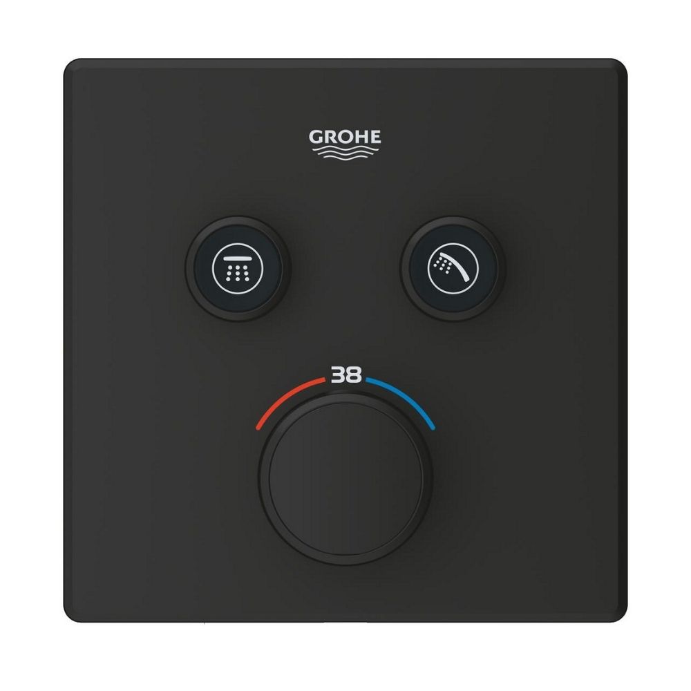 Mặt nạ điều khiển sen tắm ổn nhiệt Grohtherm SmartControl vuông 2 chế độ GROHE 102166KF00 - 4