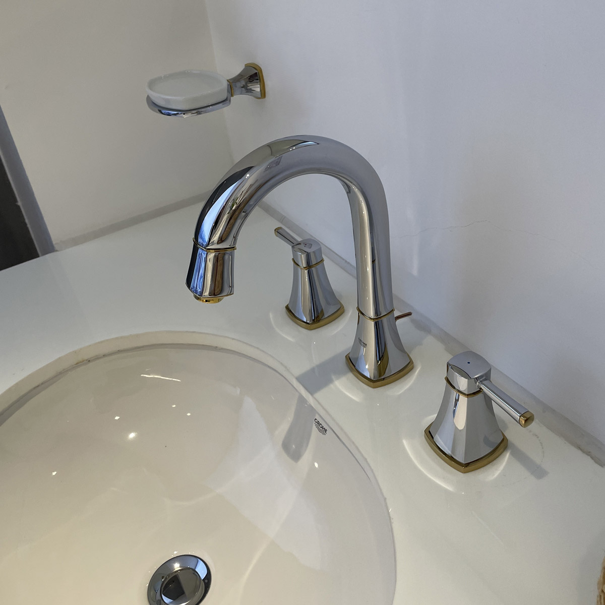 Vòi chậu nóng lạnh Grandera 3 lỗ Grohe 20389IG0 - 9