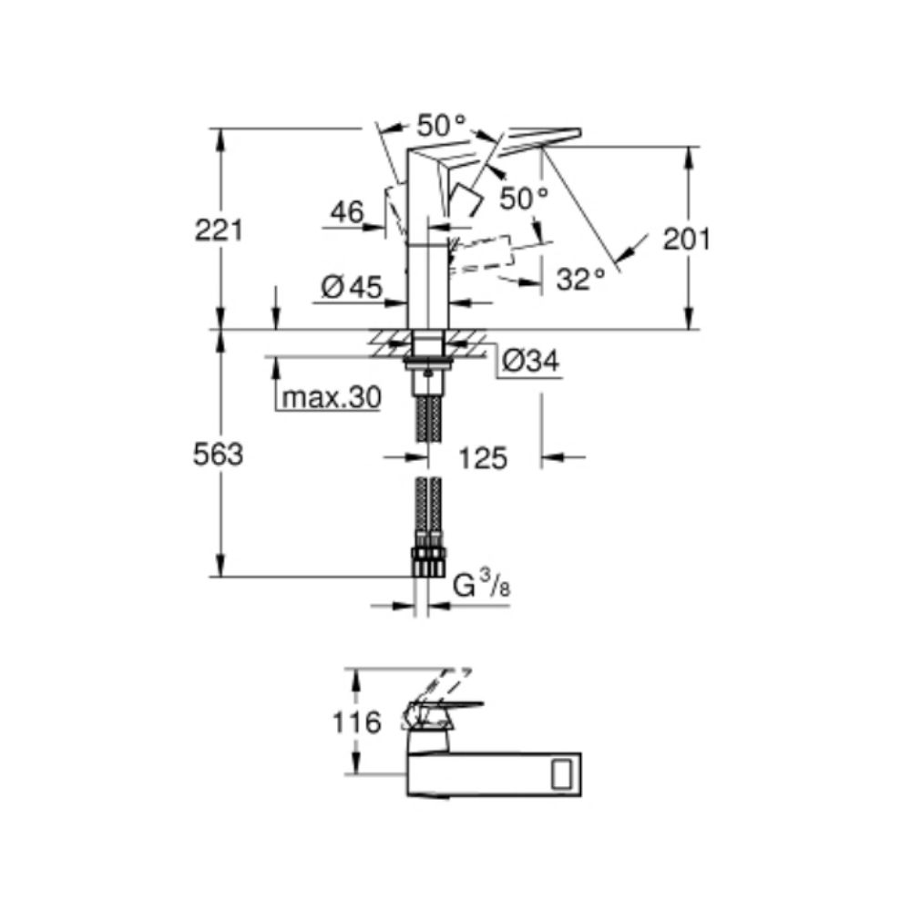 Vòi chậu Allure Brilliant L-size GROHE 24345000 - 2