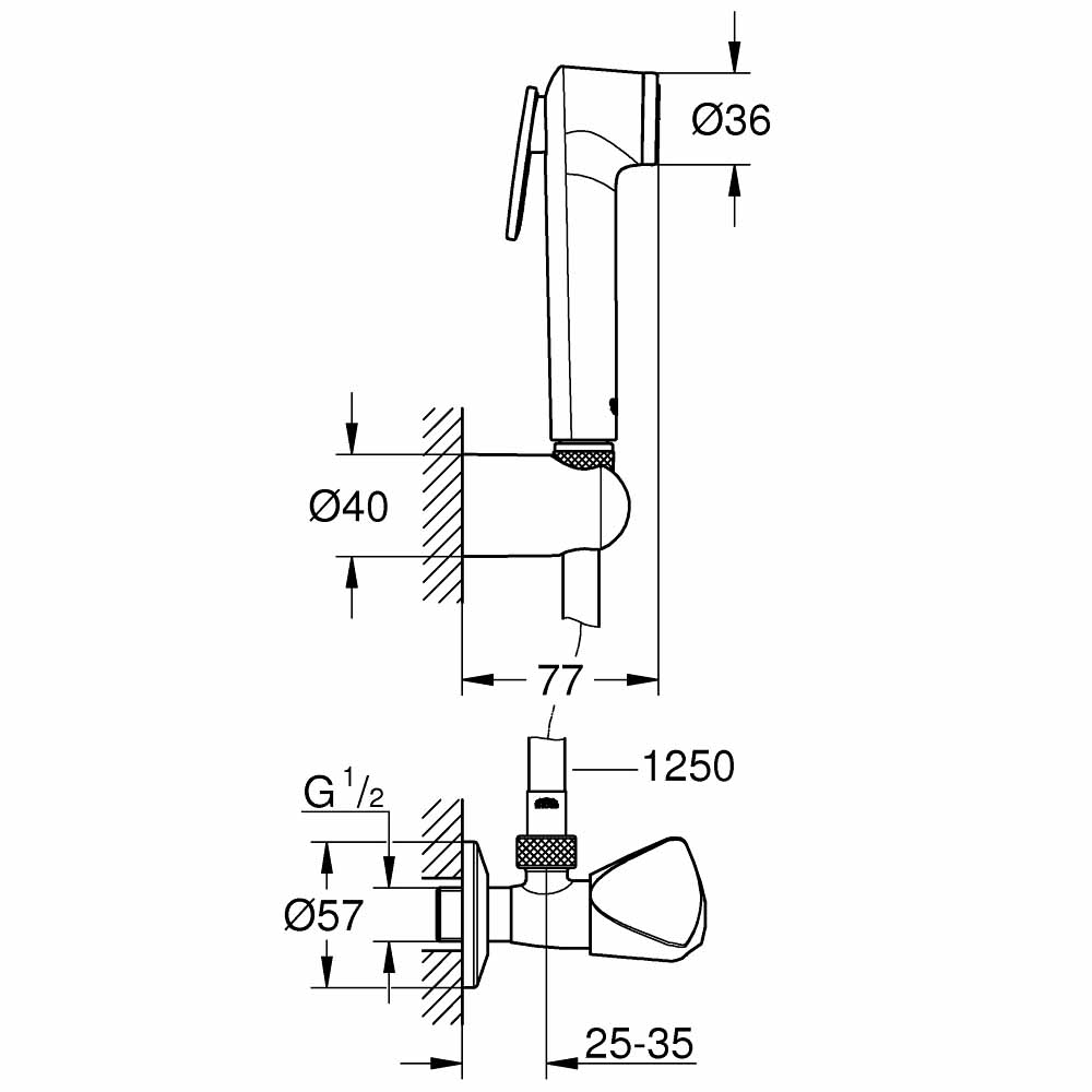 Bộ vòi xịt vệ sinh Tempesta-F Trigger Spray 30 GROHE 27514001 - 2