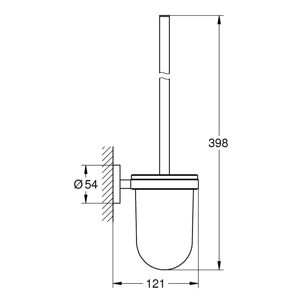 Bộ cọ cầu vệ sinh gắn tường Essentials GROHE 40374001
