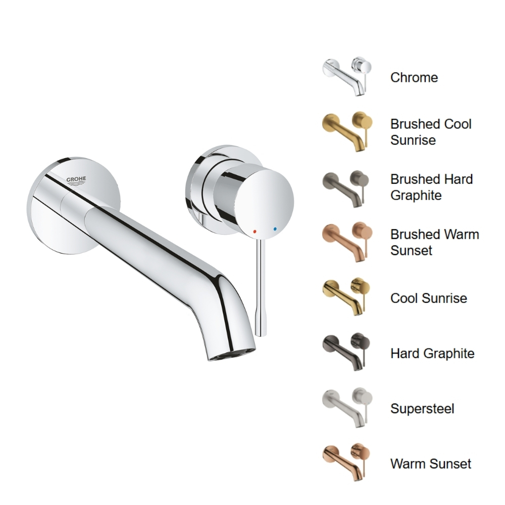 Vòi lavabo gắn tường nóng lạnh 2 lỗ Essence New Grohe 19967001 - 2