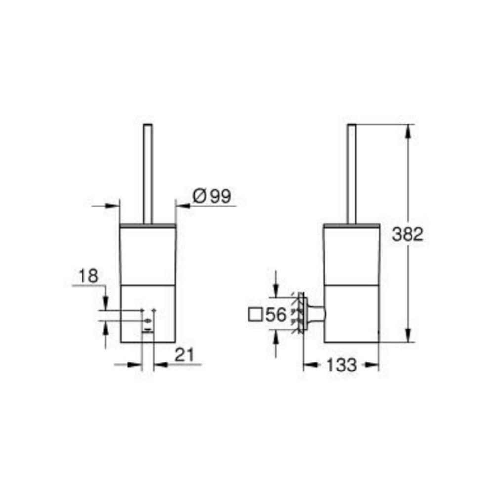 Bộ cọ cầu gắn tường Allure GROHE 40340001