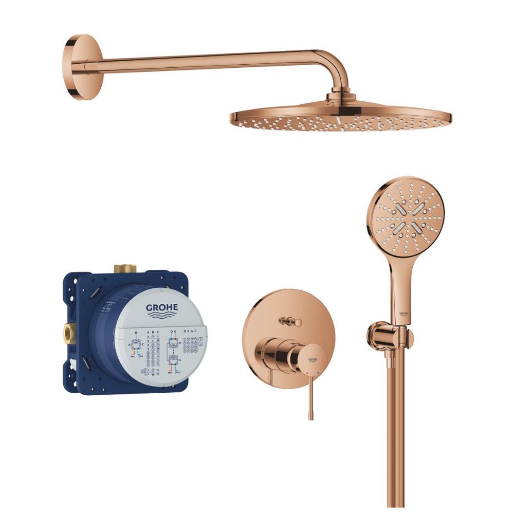 Bộ sen tắm âm tường ổn nhiệt tròn Essence 2 đường nước GROHE 25287AL0 - 6