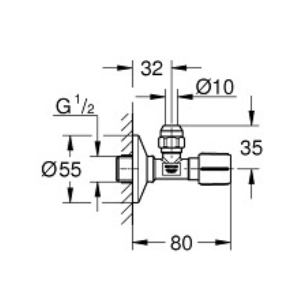 Van khóa nước GROHE 22037000 - 2