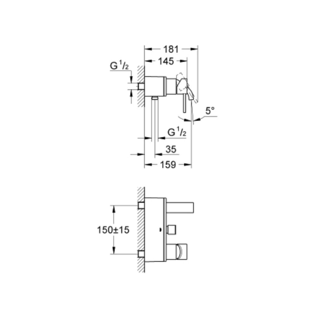 Củ sen tắm nóng lạnh Allure GROHE 32826000 - 2