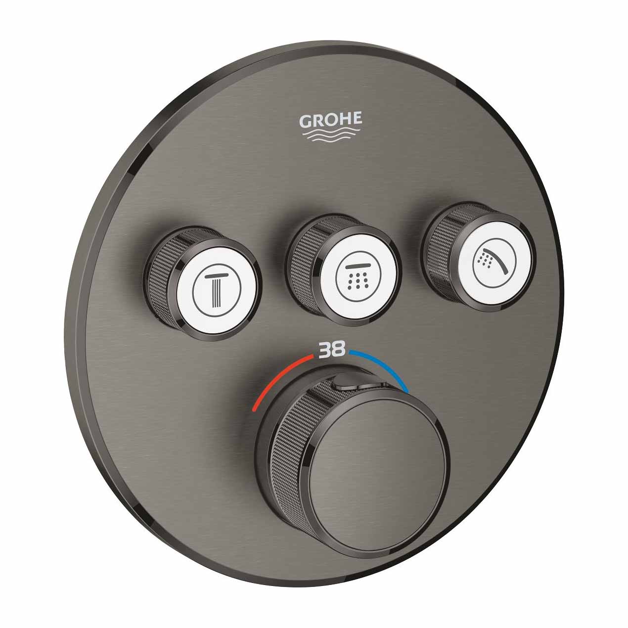 Mặt điều khiển sen tắm ổn nhiệt Grohtherm SmartControl tròn 3 chế độ GROHE 29121000