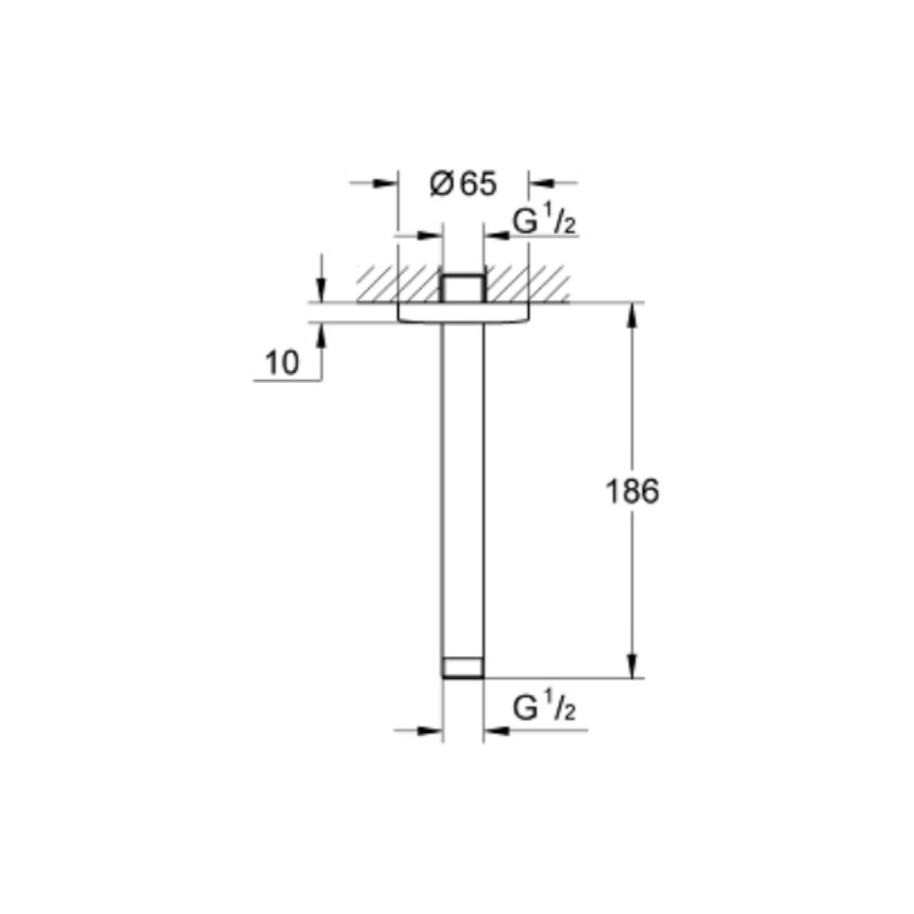 Thanh treo bát sen gắn trần Tempesta GROHE 27559000 - 2