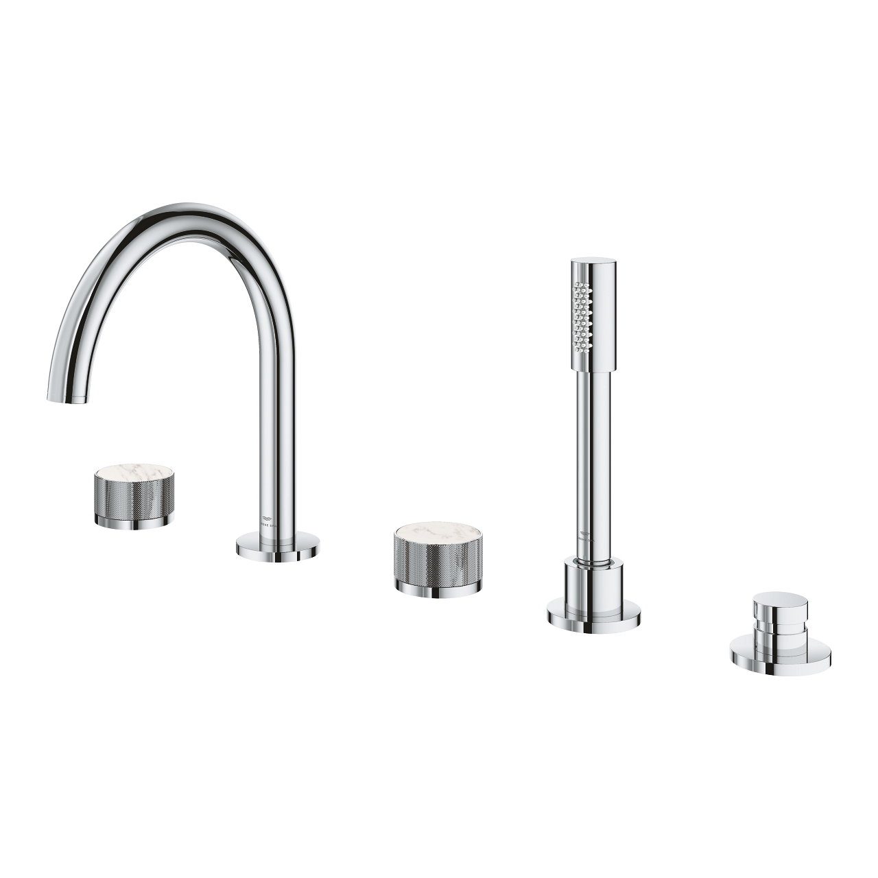 Vòi bồn tắm 5 lỗ nóng lạnh kèm tay sen Atrio GROHE 25226000 - 8