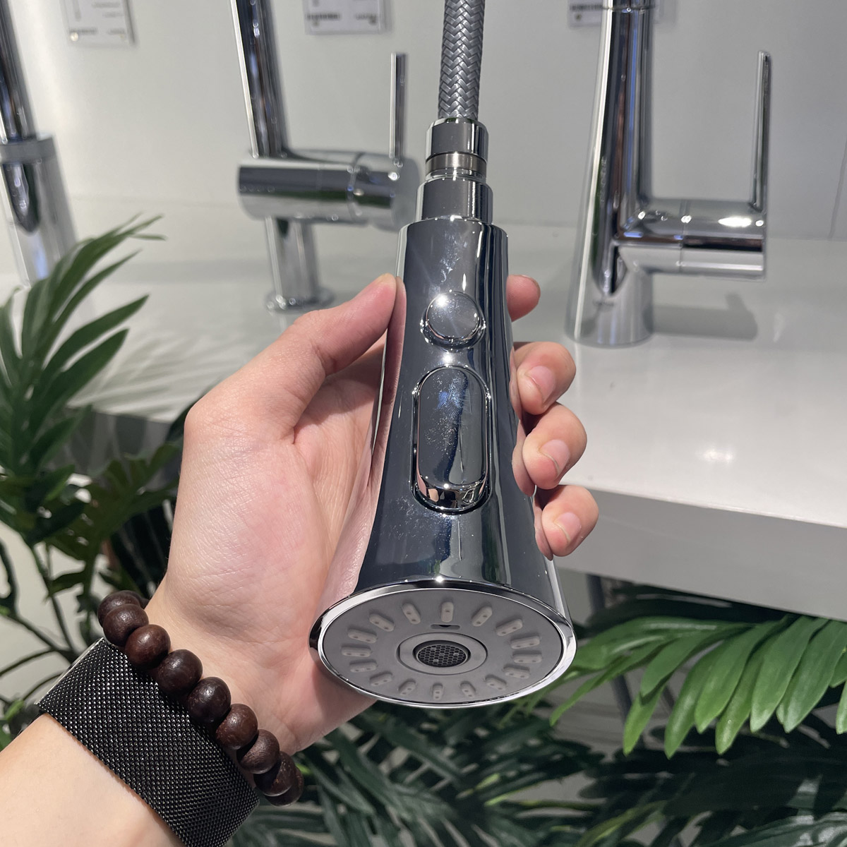 Vòi bếp dây rút nóng lạnh 2 chế độ phun Zedra GROHE 32294002 - 10