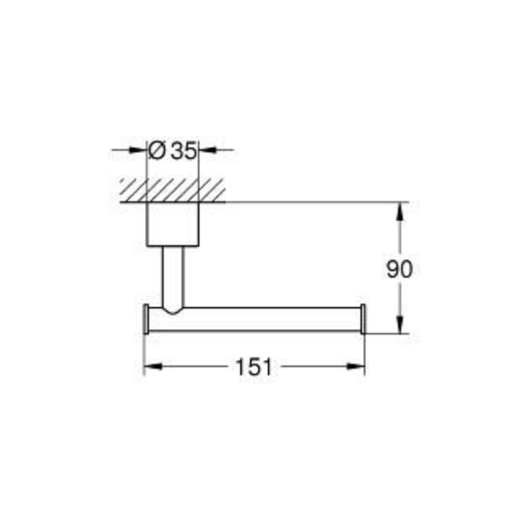 Móc treo giấy Atrio GROHE 40891000 - 3
