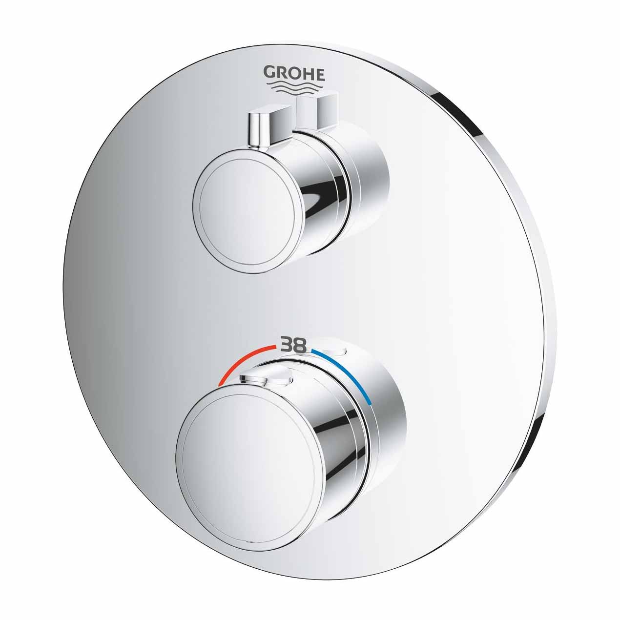 Van nhiệt độ kèm van khóa Grohtherm GROHE 24075000 - 3