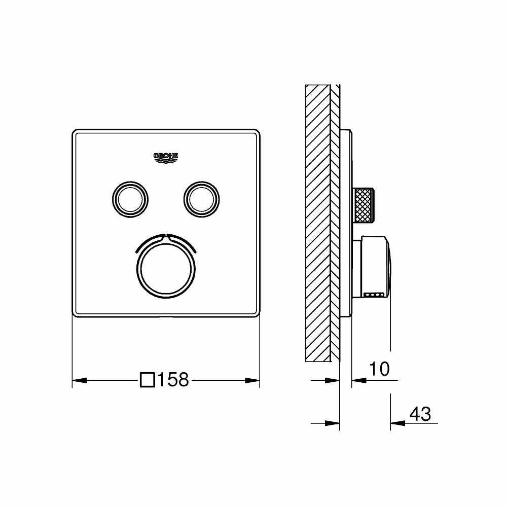 Van nhiệt độ kèm chuyển hướng 2 đường SmartControl GROHE 29148000