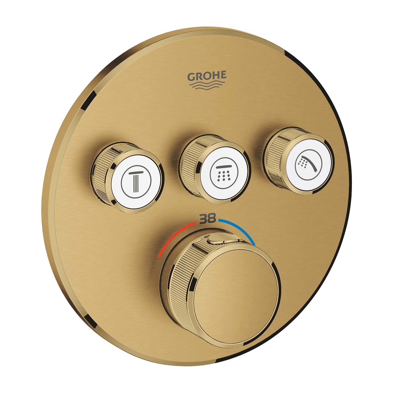 Mặt điều khiển sen tắm ổn nhiệt Grohtherm SmartControl tròn 3 chế độ GROHE 29121000 - 5