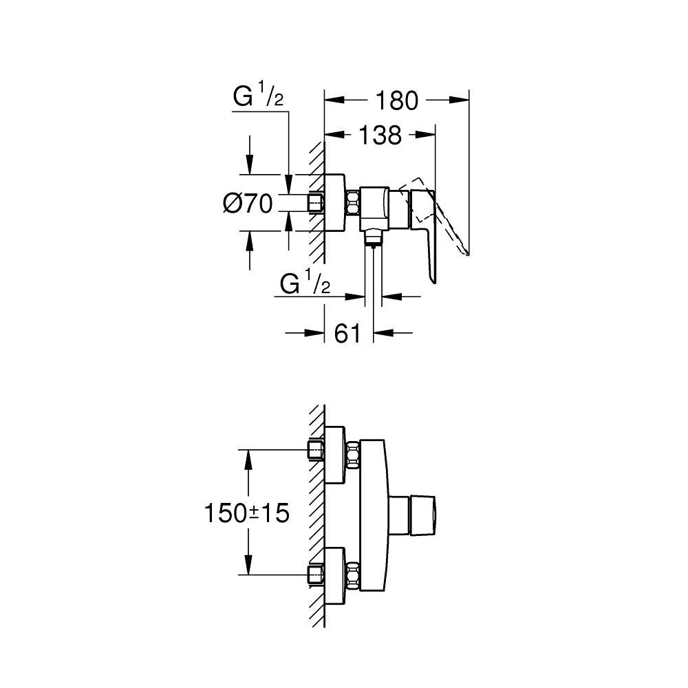 Củ sen tắm nóng lạnh Start GROHE 32279002