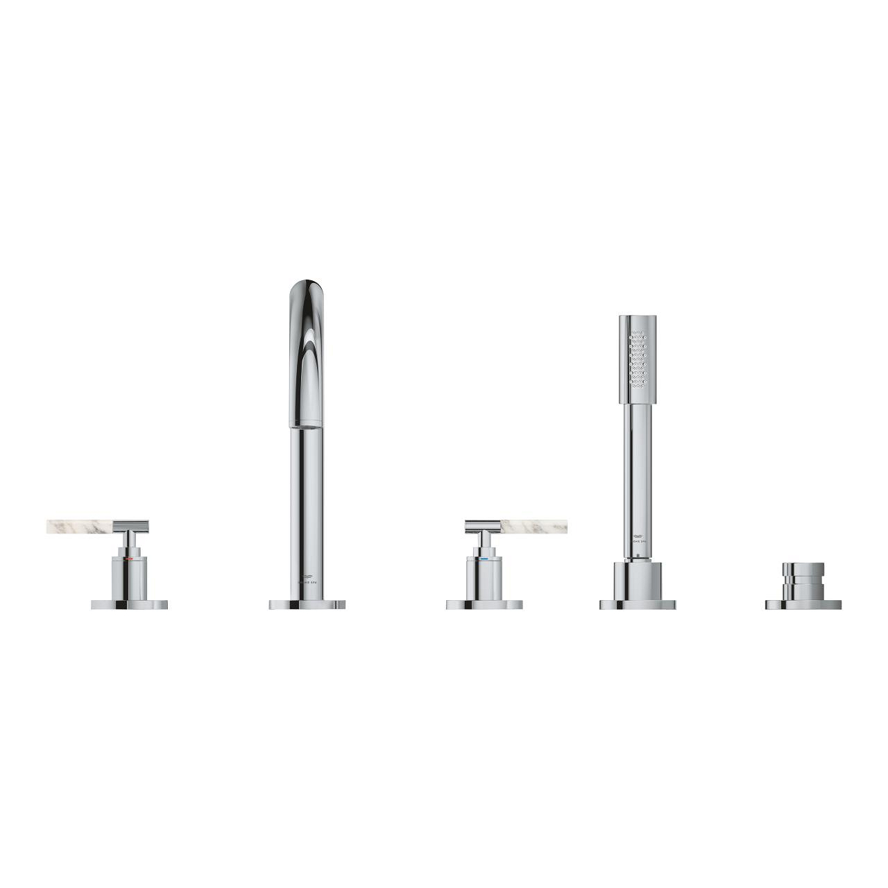 Vòi bồn tắm 5 lỗ nóng lạnh kèm tay sen Atrio GROHE 25224000 - 12