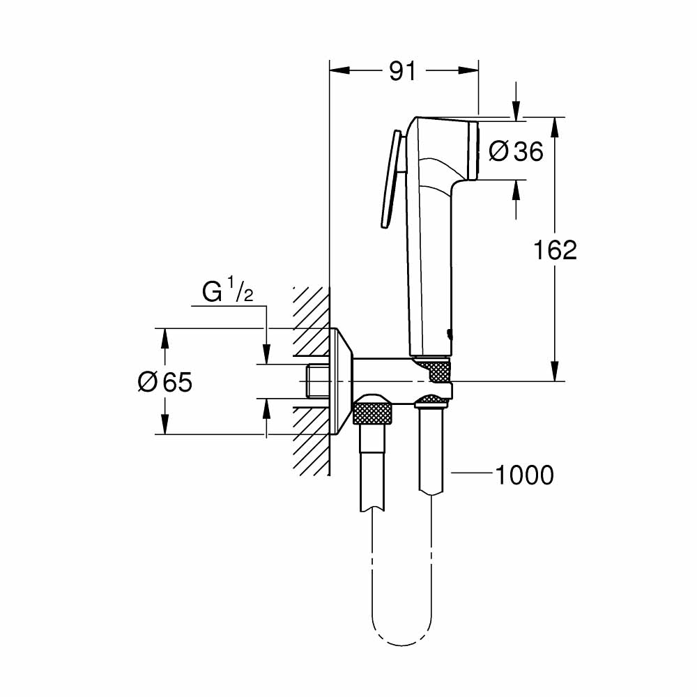 Bộ vòi xịt vệ sinh Tempesta-F Trigger Spray 30 GROHE 26358000 - 2