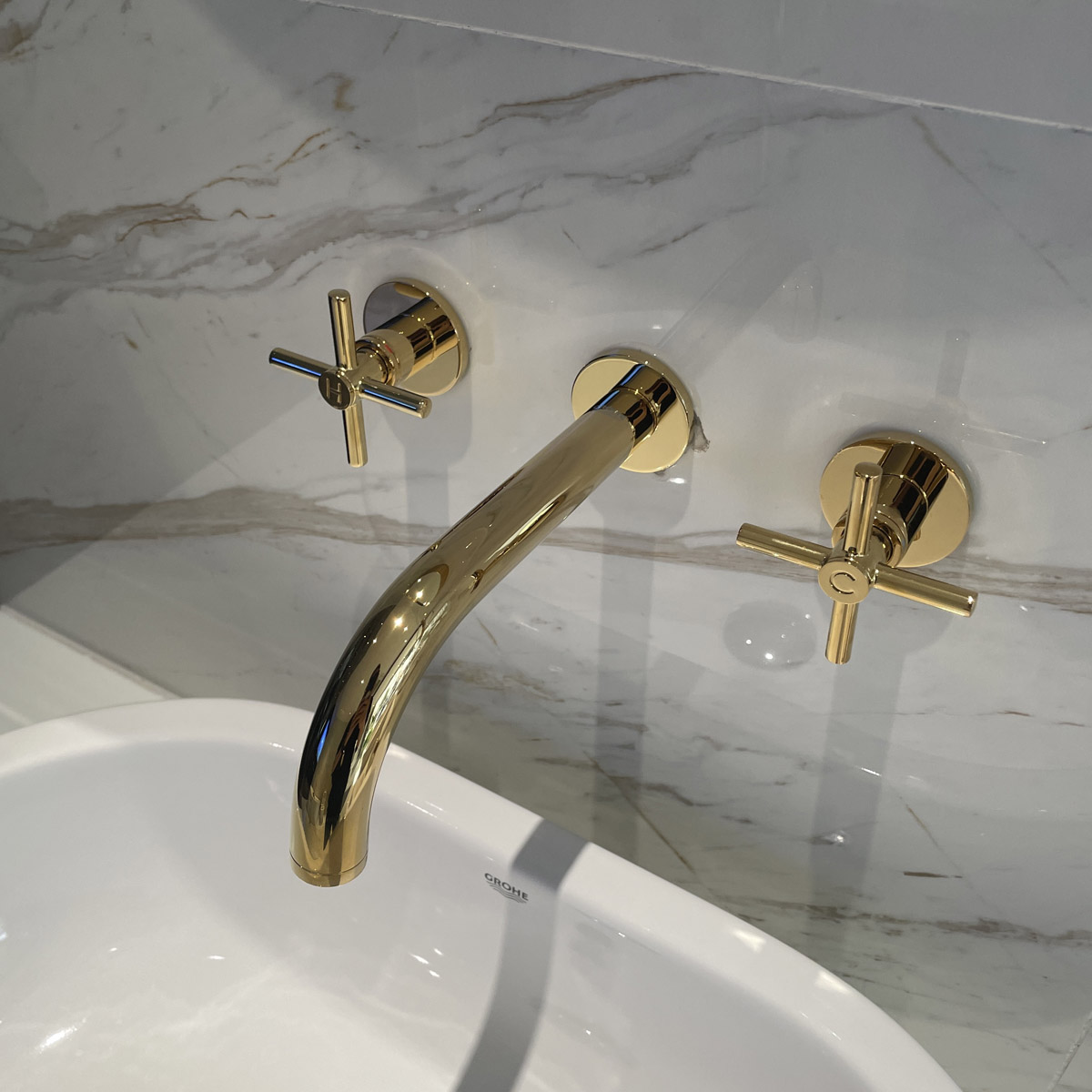 Vòi gắn tường 3 lỗ nóng lạnh Atrio GROHE 20164003 - 11