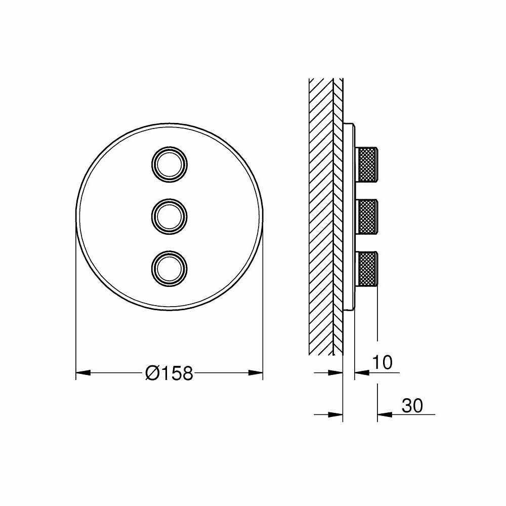 Van chuyển hướng 3 đường nước Grohtherm SmartControl GROHE 29122000 - 2