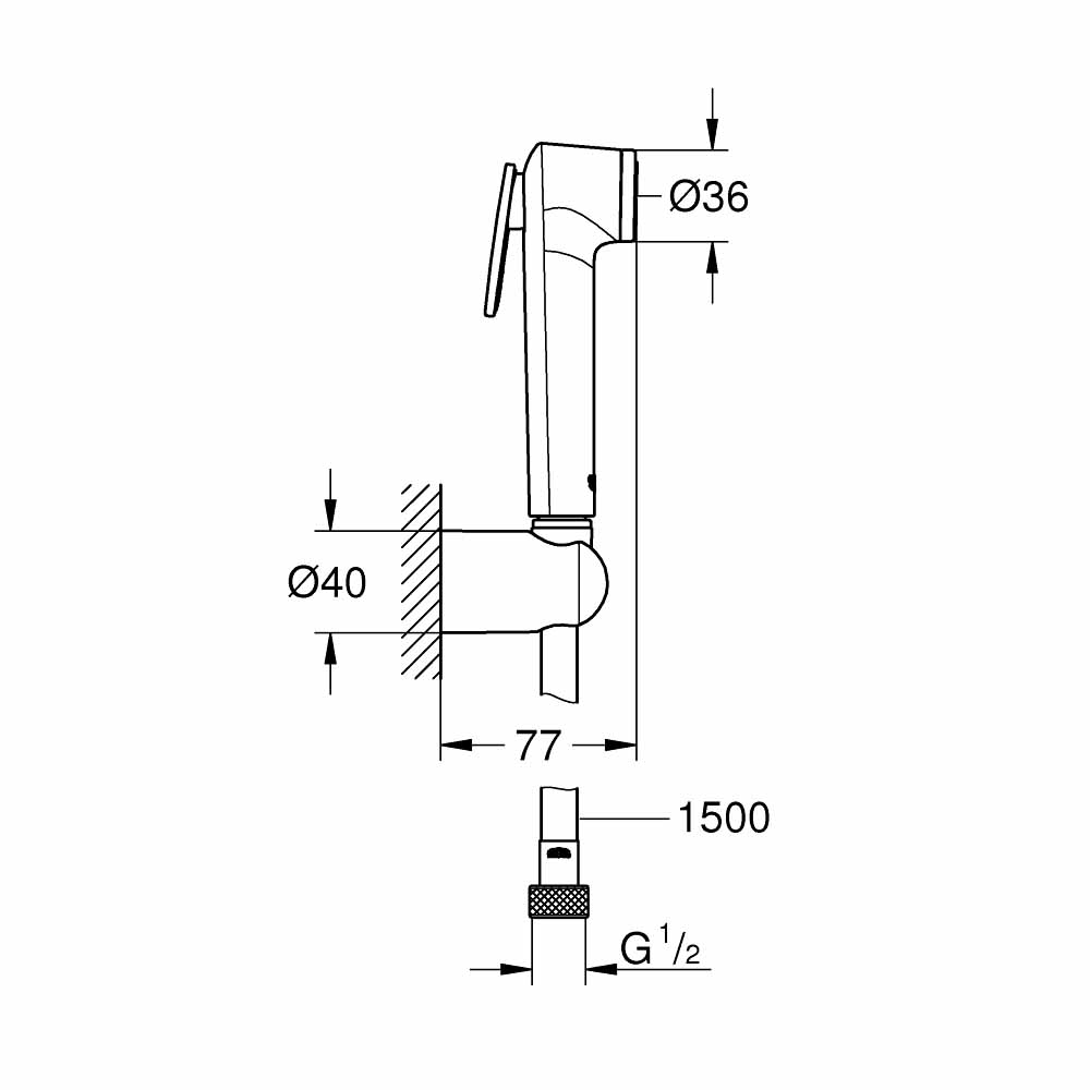 Bộ vòi xịt vệ sinh Tempesta-F Trigger Spray 30 GROHE 26353000