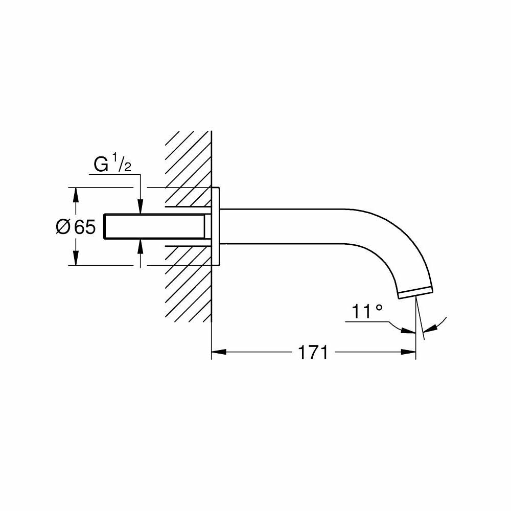 Vòi xả bồn âm tường Atrio GROHE 13139003 - 5