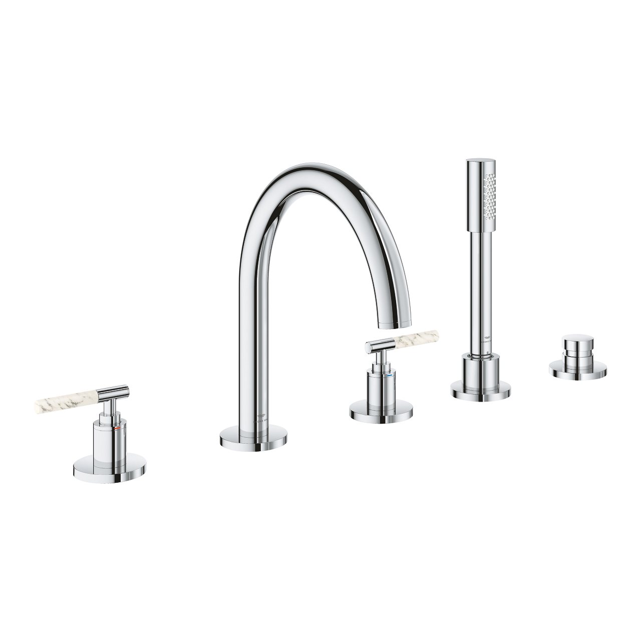 Vòi bồn tắm 5 lỗ nóng lạnh kèm tay sen Atrio GROHE 25224000 - 10