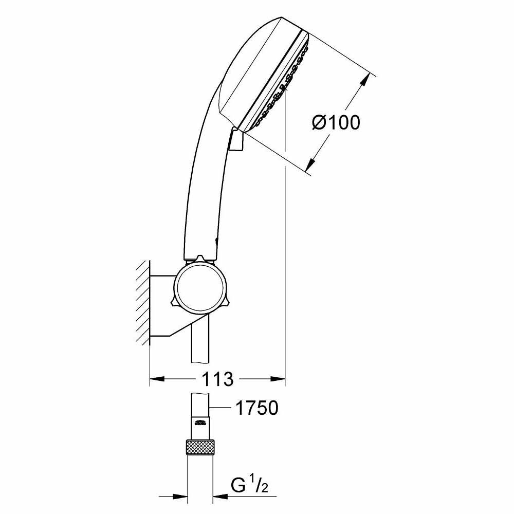 Bộ tay sen tắm Tempesta Cosmopolitan 100 GROHE 27584002 - 2