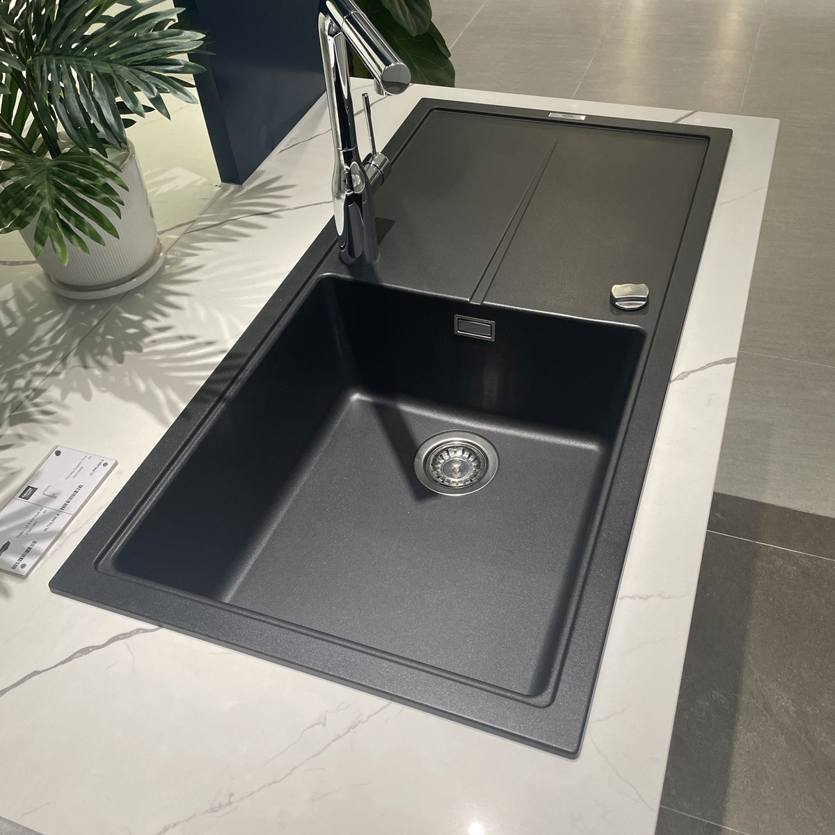 Chậu rửa chén 1 hộc Composite cánh trái K400 GROHE 31641AP0 - 7