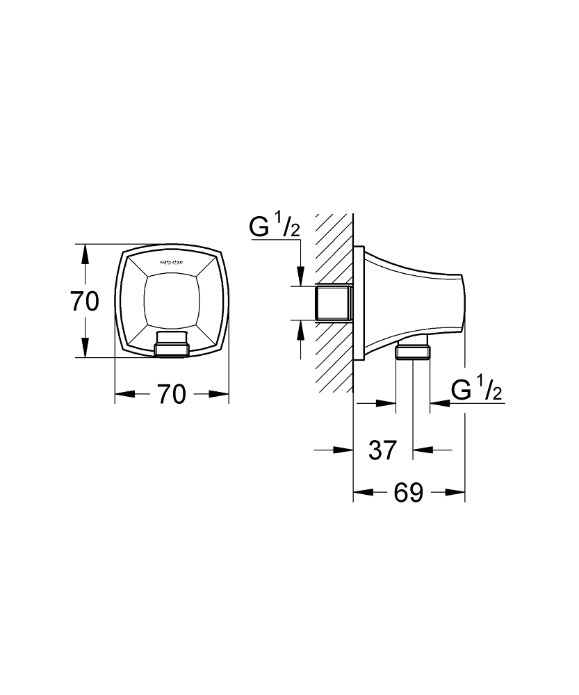 Cút nối sen Grandera GROHE 27970IG0 - 10