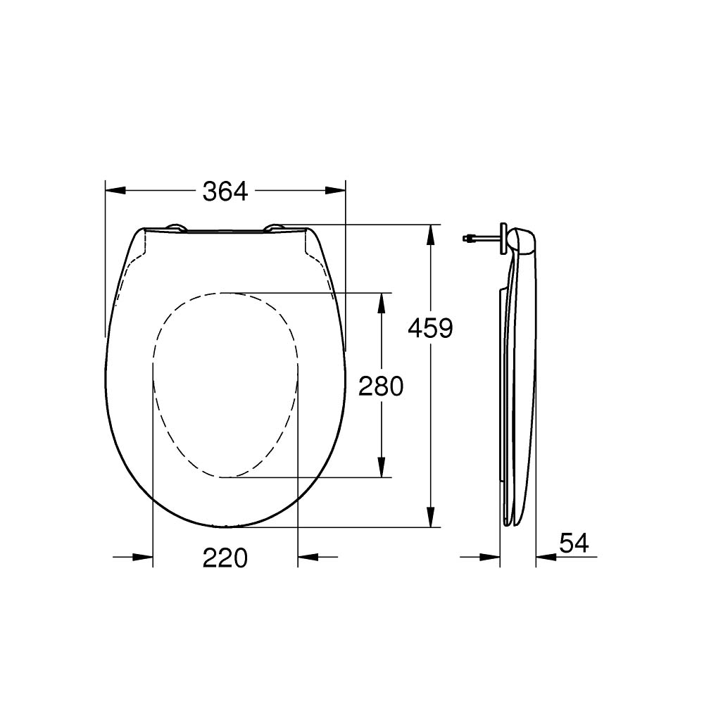 Nắp bồn cầu đóng êm Bau Ceramic GROHE 39493000
