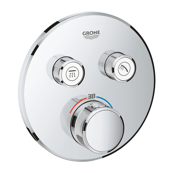 Mặt điều khiển sen tắm ổn nhiệt Grohtherm SmartControl tròn 2 chế độ GROHE 29119000 - 4